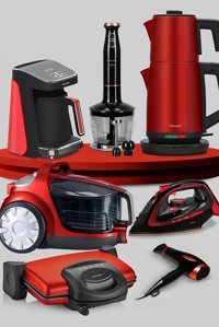 Goldmaster Redline 32 Parça Elektronik Çeyiz Seti Kırmızı