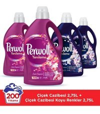 Perwoll Çiçekli Renkliler ve Siyahlar İçin Sıvı Deterjan 4x2.75 lt