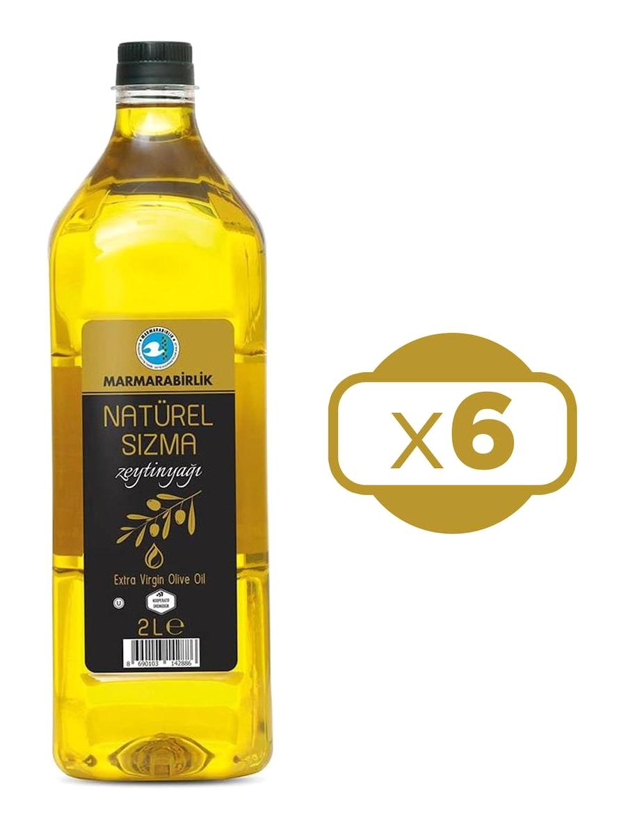 Marmarabirlik Organik Polifenolsüz Cam Sızma Zeytinyağı 6 x 2 lt