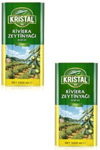 Kristal Organik Polifenolsüz Teneke Riviera Zeytinyağı 2 x 2 lt