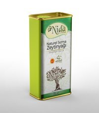 Nida Organik Polifenolsüz Teneke Sızma Zeytinyağı 5 lt