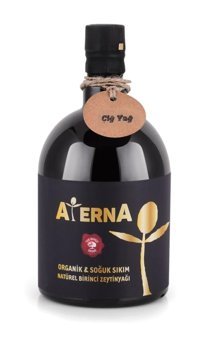 Aterna Soğuk Sıkım Organik Polifenolsüz Cam Birinci Zeytinyağı 750 ml