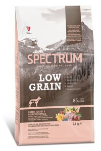 Spectrum Low Grain Hindi-Kabak-Tavşan Büyük ve Orta Irk Yetişkin Kuru Köpek Maması 2.5 kg