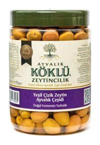Ayvalık Köklü Zeytincilik Çizik Yeşil Zeytin 1 lt