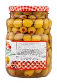 Cebel Biberli Yeşil Zeytin Kavanoz 900 gr