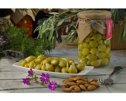 Hasanbey Çiftliği Badem Dolgulu Yeşil Zeytin 500 gr