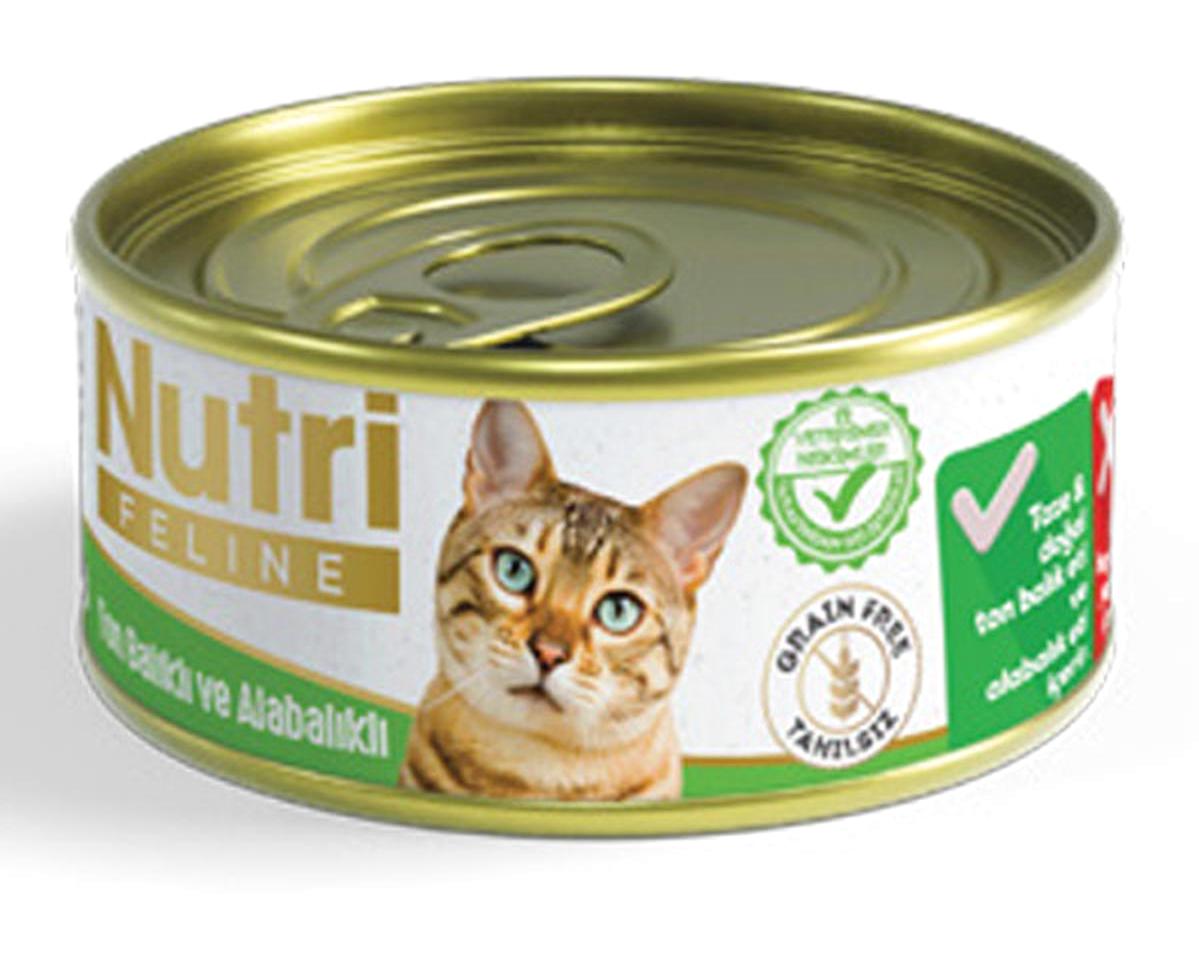 Nutri Feline Yetişkin Alabalık-Ton Balığı Yaş Kedi Maması 64x85 gr