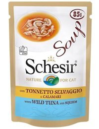 Schesir Yetişkin Kısırlaştırılmış Kalamar Çorba Yaş Kedi Maması 100 gr