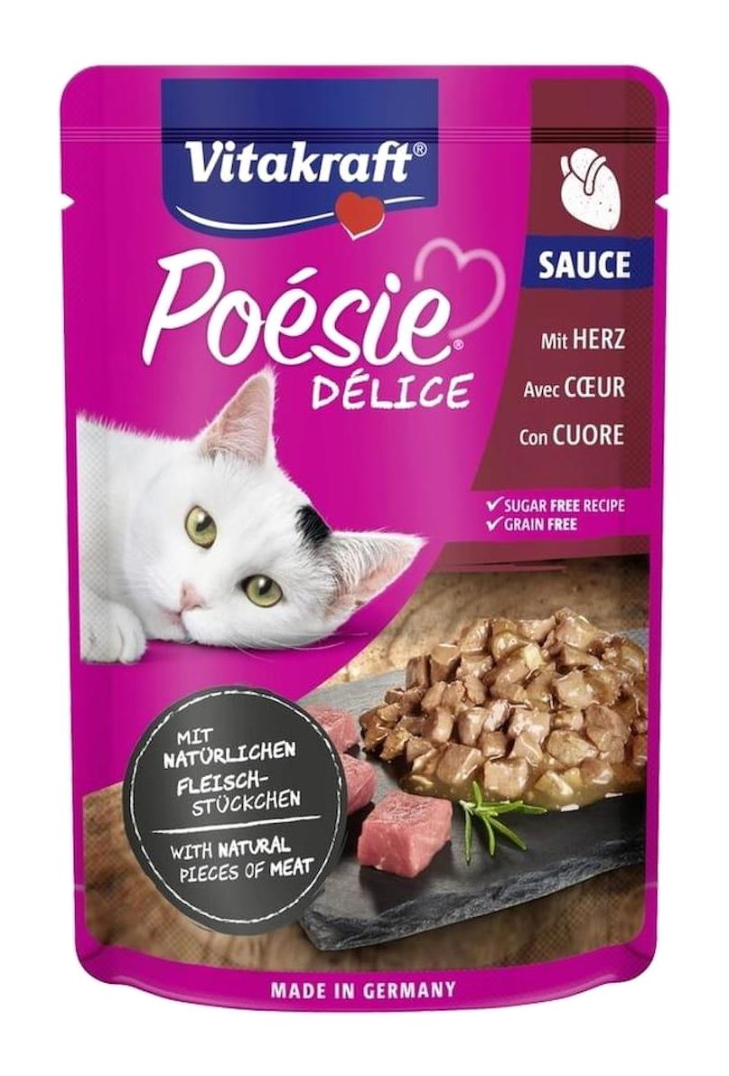 Vitakraft Poesie Yetişkin Yürekli Parça Etli Yaş Kedi Maması 85 gr