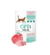 Optimeal Yetişkin Dana Etli-Hindi Soslu Yaş Kedi Maması 85 gr