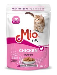 Mio Pouch Yavru Tavuklu Jöleli-Parça Etli Yaş Kedi Maması 85 gr