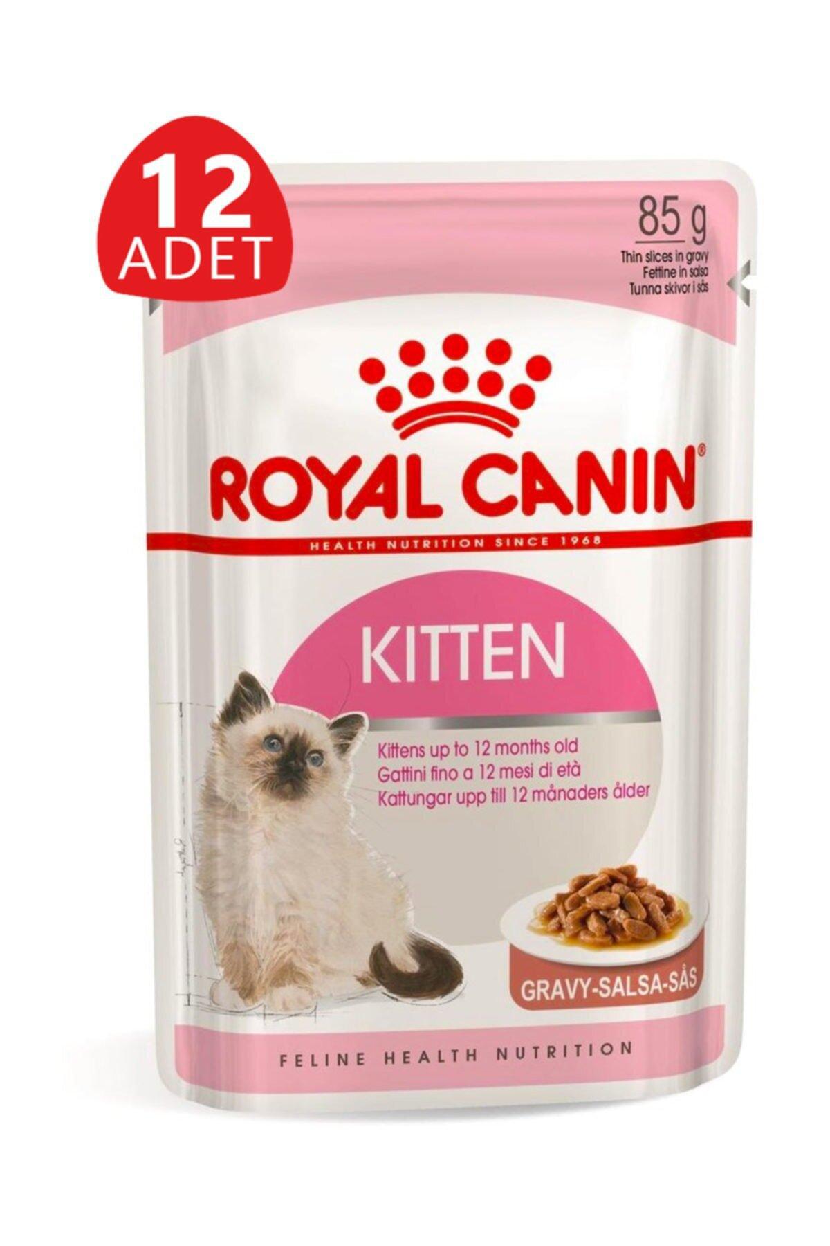 Royal Canin Kitten Gravy Pouch Yavru Kümes Hayvanı Jöleli-Soslu Yaş Kedi Maması 12x85 gr
