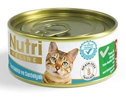 Nutri Feline Yetişkin Kısırlaştırılmış Ton Sardalya Yaş Kedi Maması 24x85 gr