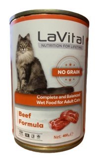 La Vital Yetişkin Sığır Etli Yaş Kedi Maması 400 gr