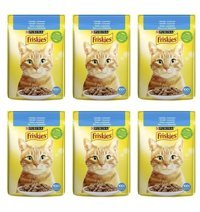 Friskies Yetişkin Somon Soslu Yaş Kedi Maması 6x85 gr
