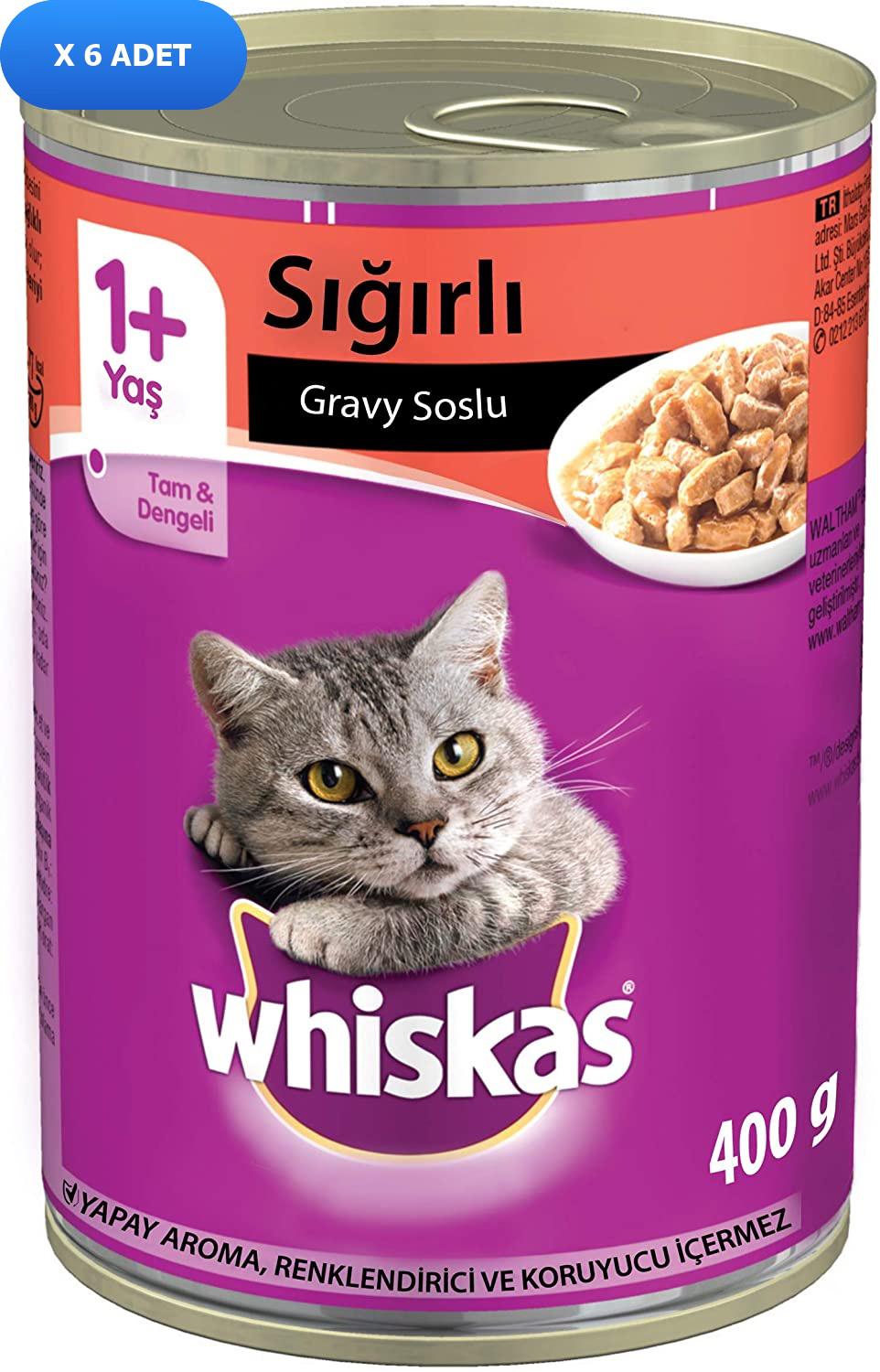 Whiskas Yetişkin Sığır Etli Yaş Kedi Maması 400 gr