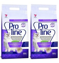 Pro Line Lavanta Kokulu Topaklanan İnce Taneli Bentonit Kedi Kumu 2x10 lt