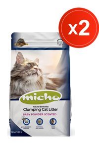 Micho Topaklanan İnce Taneli Bentonit Kedi Kumu 2x8.5 lt