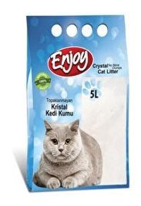 Enjoy Topaklanan İnce Taneli Silika Kedi Kumu 5 lt