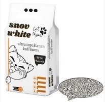 Snow White Topaklanan İnce Taneli Aktif Karbonlu Bentonit Kedi Kumu 20 lt