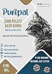 Purepal Doğal Kalın Taneli Çam Pellet Kedi Kumu 10 lt