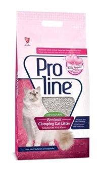Pro Line Bebek Pudrası Kokulu Topaklanan İnce Taneli Bentonit Kedi Kumu 5 lt