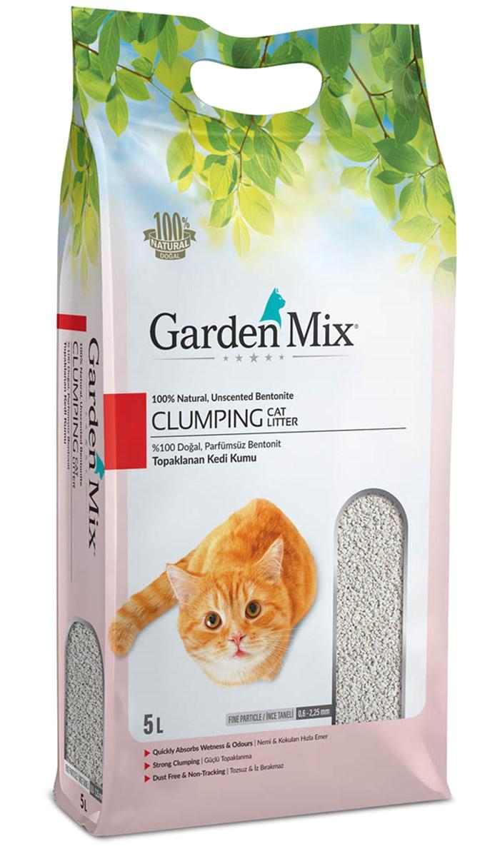 Garden Mix Parfümsüz Topaklanan İnce Taneli Bentonit Kedi Kumu 5 lt