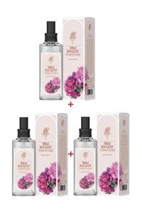 Rebul Bouquet Çiçek Buketi Cam Şişe Kolonya 3x100 ml