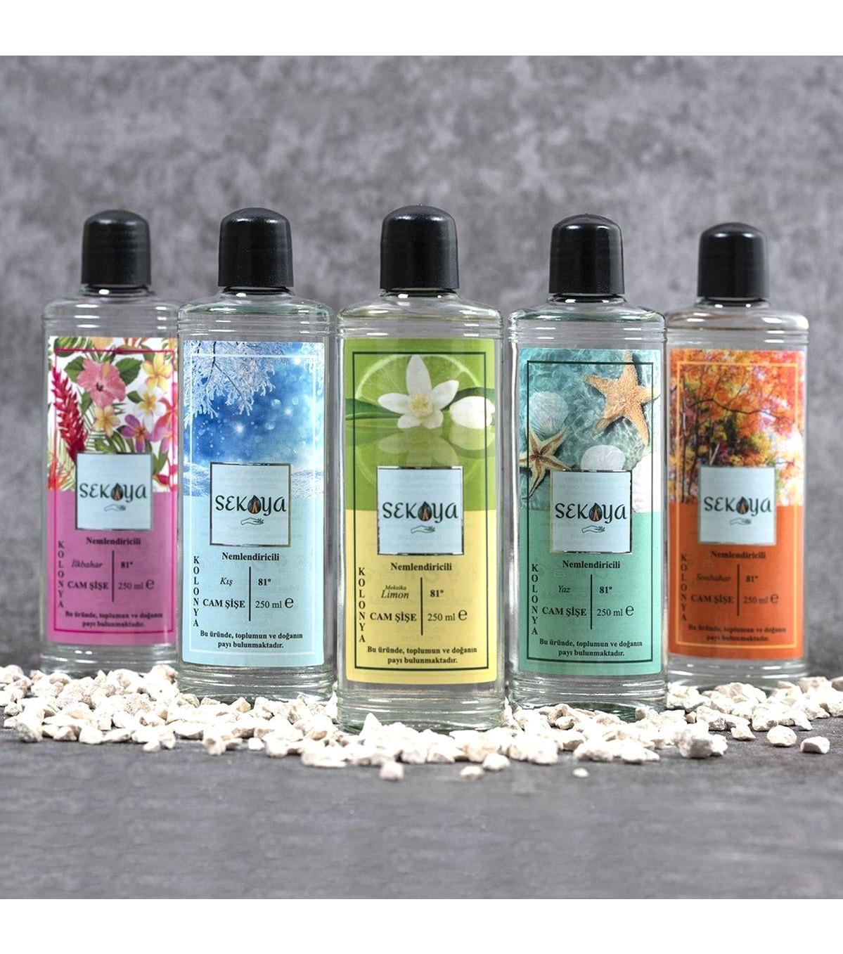 Sekoya Çiçeksi Cam Şişe Kolonya 5x250 ml