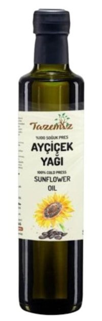 Tazemiz Soğuk Sıkım Ayçiçek Yağı 250 ML