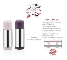 Cooker Çelik 0.3 lt Outdoor Termos Pembe