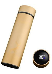 Alibee Lcd Ekran Paslanmaz Çelik 500 ml Outdoor Termos Sarı