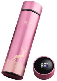 Xcj Digital Paslanmaz Çelik 500 ml Outdoor Termos Pembe