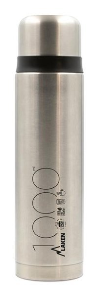 Laken Steel Thermo Lıquıds Paslanmaz Çelik 1 lt Outdoor Termos Gri
