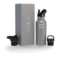 Iron Flask 3 Farklı Kapaklı Çelik 0.48 lt Outdoor Termos Gri