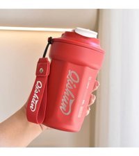 Simicg Paslanmaz Çelik Outdoor Termos Kahverengi - Kırmızı