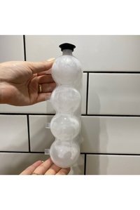 Arıspa Yuvarlak Şekilli Plastik Kapaklı Şeffaf Buz Kalıbı