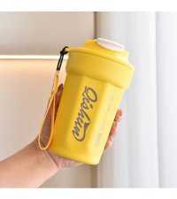 Simicg Paslanmaz Çelik Outdoor Termos Kahverengi - Sarı