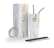 Iron Flask Calacatta Marble Çelik 0.7 lt Outdoor Termos Beyaz