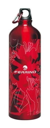 Ferrino Rainbow Drink Alüminyum 1 lt Outdoor Termos Kırmızı - Siyah