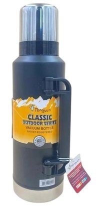 Penguen 1200Y Çelik 2 lt Outdoor Termos Siyah