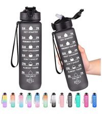 Worryfreeshopping Plastik 0.35 lt Outdoor Termos Şeffaf - Siyah