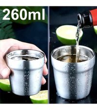 Omeniv Çift Duvarlı Paslanmaz Çelik 0.26 lt Outdoor Termos Gümüş