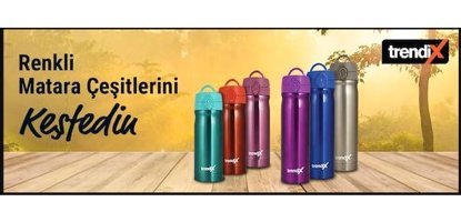 Trendix Çelik 0.35 lt Outdoor Termos Gri