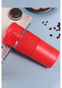 Aliyosso Süzgeçli Silikon 0.4 lt Outdoor Termos Kırmızı