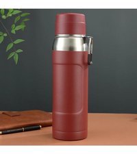 Happyplanet Xiaoqityh Paslanmaz Çelik 1 lt Outdoor Termos Kahverengi