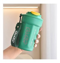 Simicg Paslanmaz Çelik Outdoor Termos Kahverengi - Yeşil
