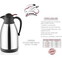 Cooker Ckr2006 Paslanmaz Çelik 2 lt Outdoor Termos Çok Renkli