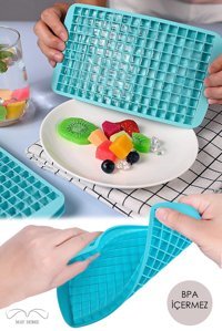 May Home Kare Şekilli Silikon Mini Renkli Buz Kalıbı