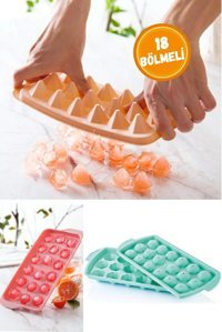 Wappa Kristal Şekilli Plastik Kapaklı Renkli Buz Kalıbı
